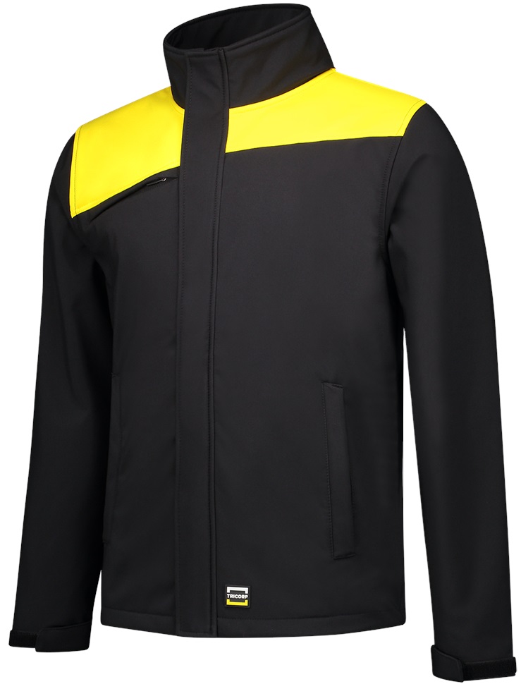 TRICORP-Kälteschutz, Softshell-Arbeits-Berufs-Jacke, Bicolor, Basic Fit, 340 g/m², black-yellow