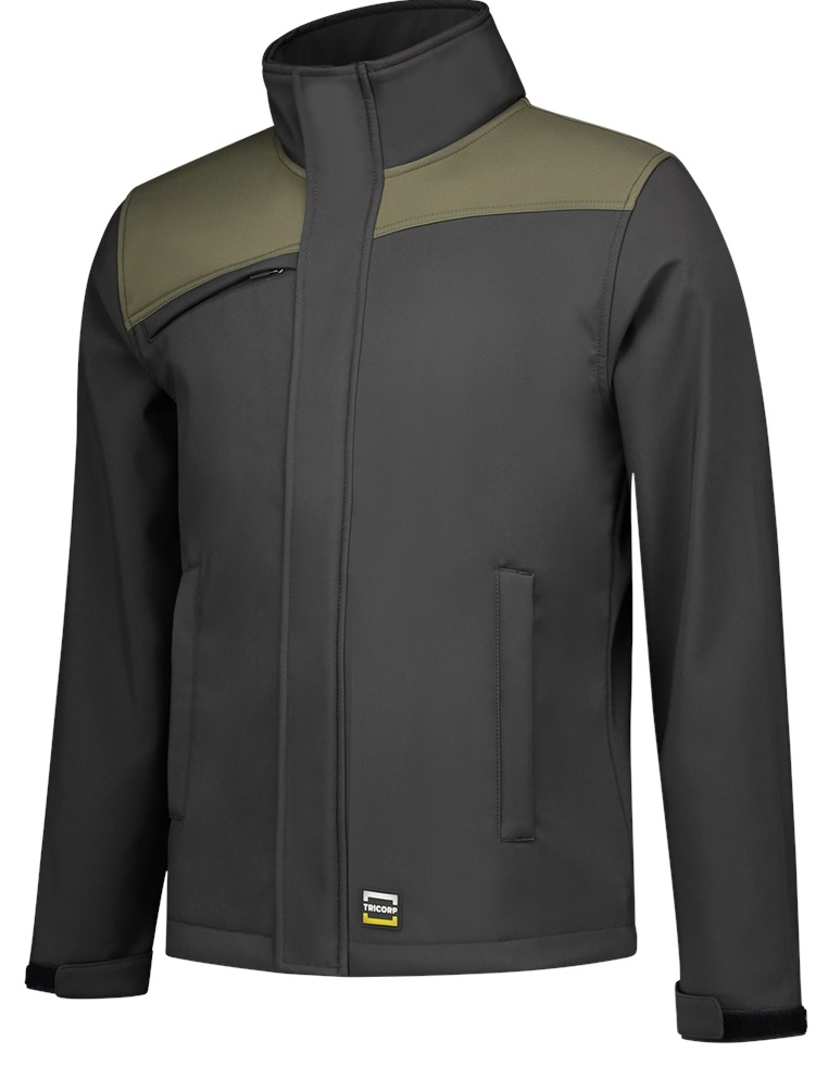 TRICORP-Kälteschutz, Softshell-Arbeits-Berufs-Jacke, Bicolor, Basic Fit, 340 g/m², darkgrey-army