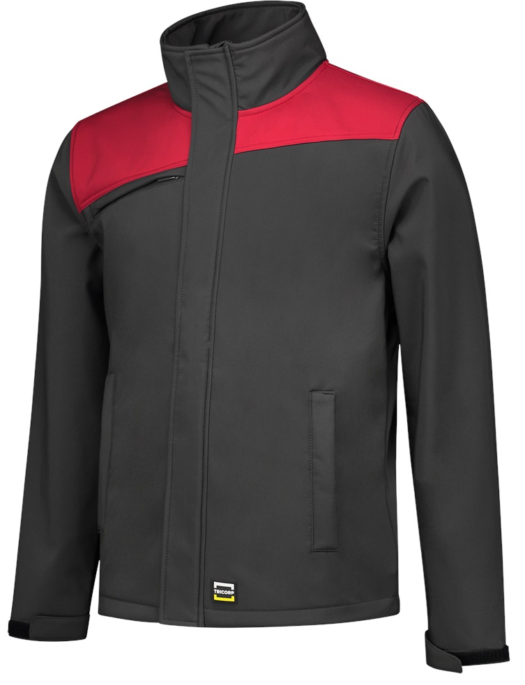 TRICORP-Kälteschutz, Softshell-Arbeits-Berufs-Jacke, Bicolor, Basic Fit, 340 g/m², darkgrey-red