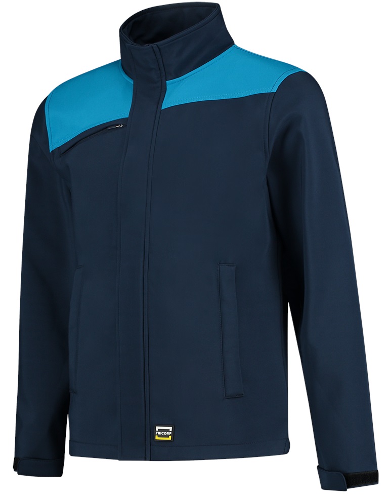 TRICORP-Kälteschutz, Softshell-Arbeits-Berufs-Jacke, Bicolor, Basic Fit, 340 g/m², ink-turquoise