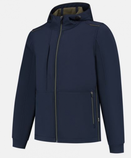 TRICORP-Kälteschutz, Softshelljacke mit Kapuze, Accent, navy/royalblau
