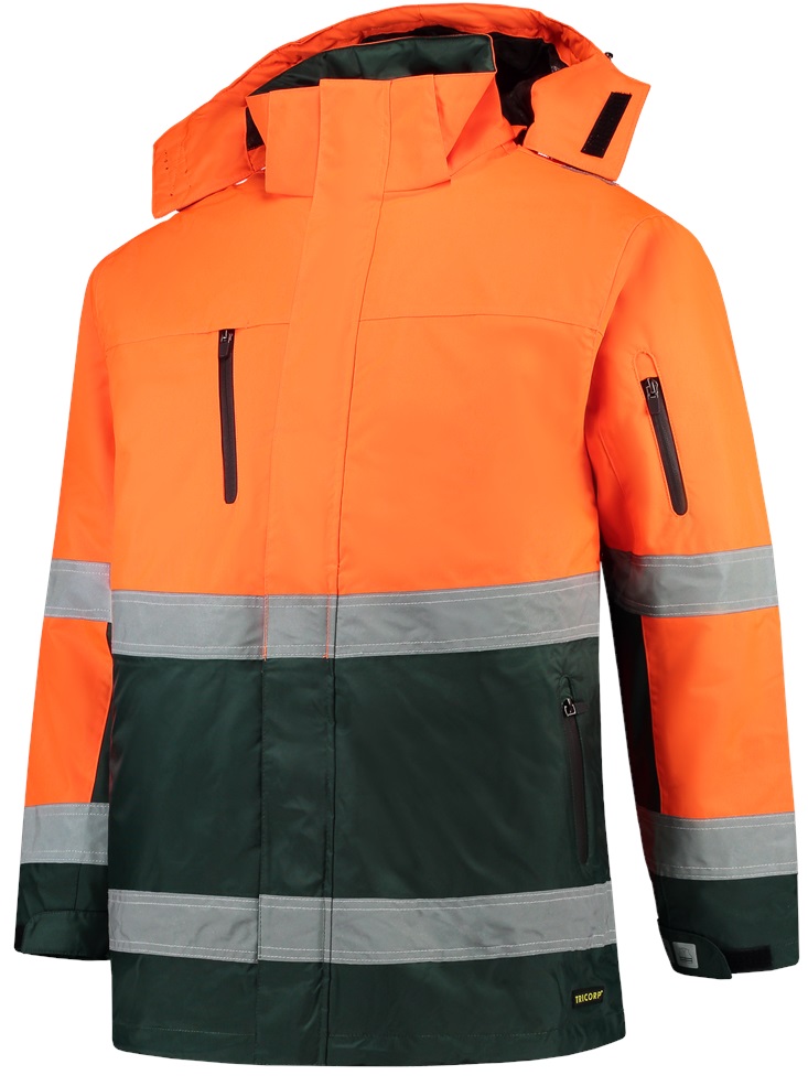 TRICORP-Warnschutz, Winter-Warn-Parka EN ISO 20471 Bicolor, Basic Fit, 200 g/m², fluor orange-green


