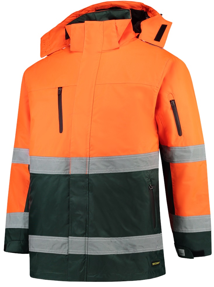 TRICORP-Warnschutz, Winter-Warn-Parka EN ISO 20471 Bicolor, Basic Fit, 200 g/m², fluor orange-green