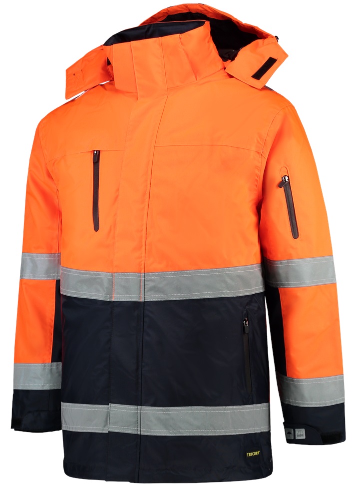 TRICORP-Warnschutz, Winter-Warn-Parka EN ISO 20471 Bicolor, Basic Fit, 200 g/m², fluor orange-navy


