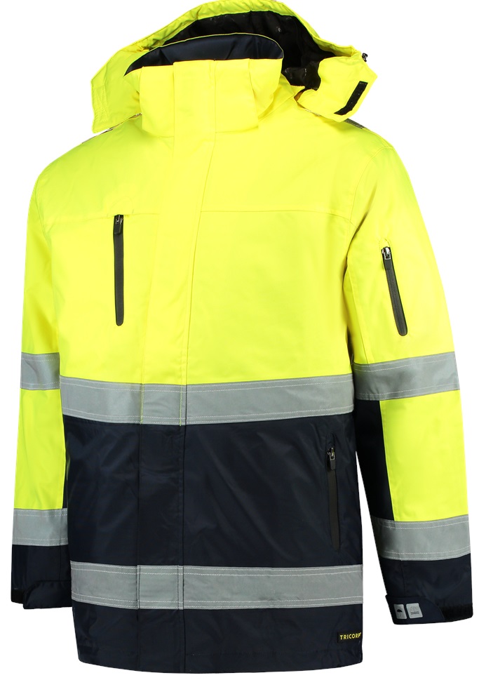 TRICORP-Warnschutz, Winter-Warn-Parka EN ISO 20471 Bicolor, Basic Fit, 200 g/m², fluor yellow-navy


