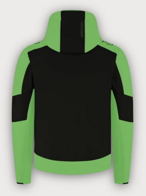 Tricorp Softshelljacke Kapuze Bicolor Redefined, Black-Lime