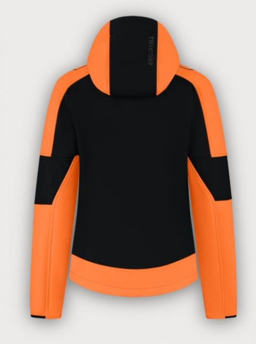 Tricorp Softshelljacke Kapuze Bicolor Redefined Damen, Black-Orange