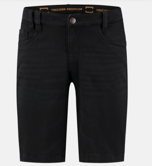 TRICORP-Jeans-Shorts, Premium, Stretch, 360 g/m², denimblack
