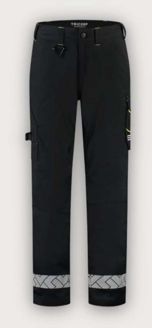 Tricorp Arbeitshose Funktionelle Stretch Reflective Redefined, Black-Fluor Yellow