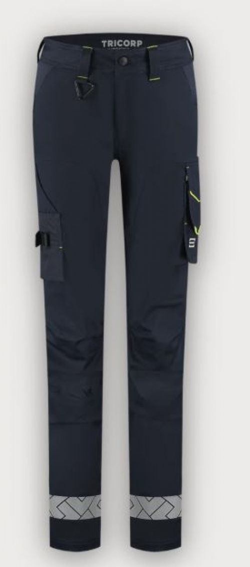 Tricorp Arbeitshose Funktionelle Stretch Reflective Redefined Damen, Ink-Fluor Yellow
