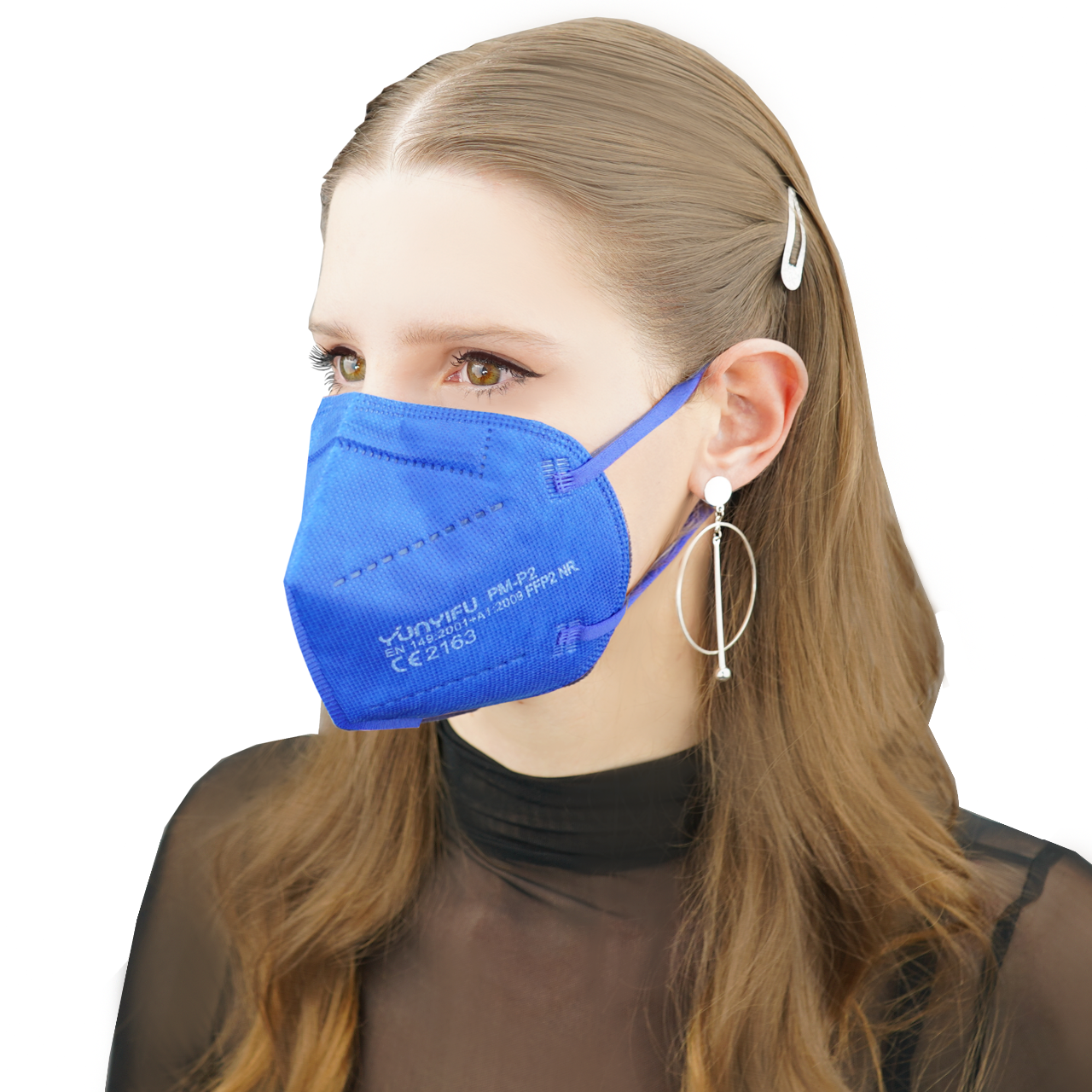 Atemschutz Mundschutz FFP 2 Maske, blau, VE = 10 Stück