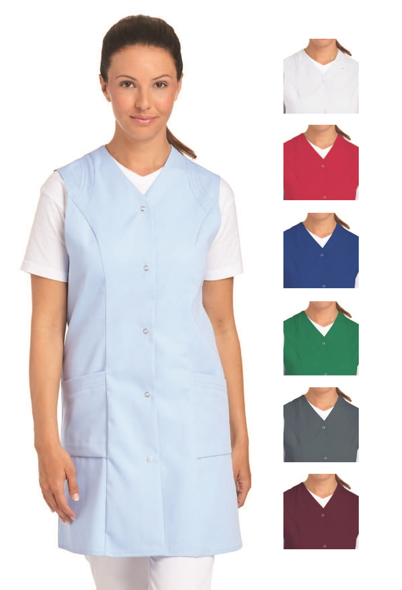 LEIBER-Jobwear, 7/8-Kasack, Arbeits-Berufs-Kasack, ohne Arm, königsblau