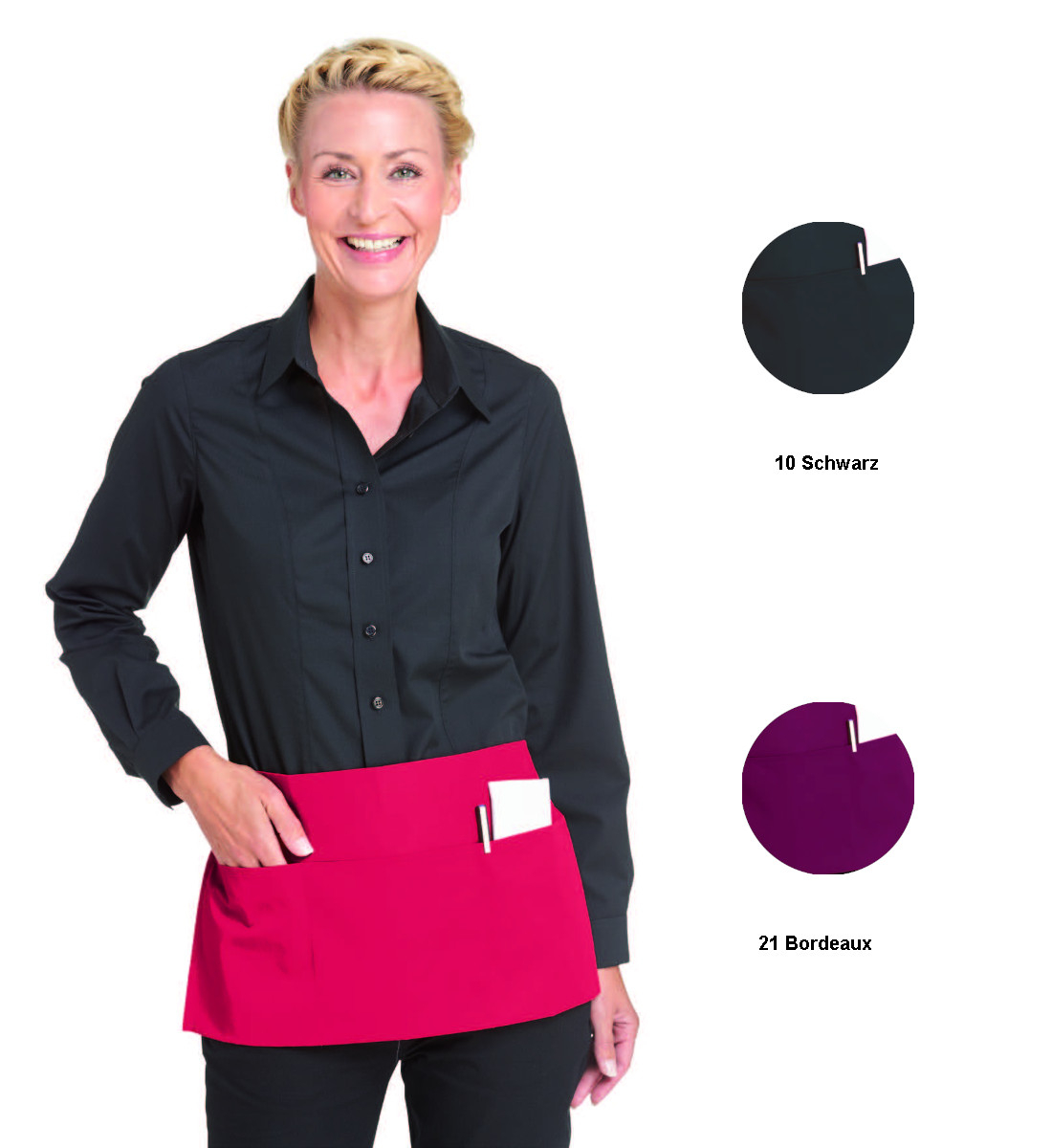LEIBER-Jobwear, Taschenschürze, Arbeits-Berufs-Schürze, ca. 215g/m², bordeaux