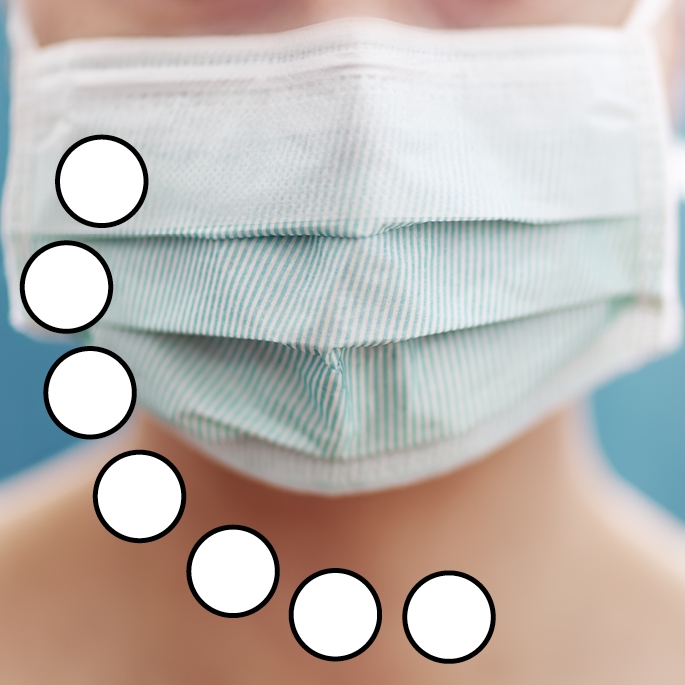 Creativ-Mehrweg-Mundschutz-Gesichtsmaske (wiederverwendbar) mit Gummizug, weiß