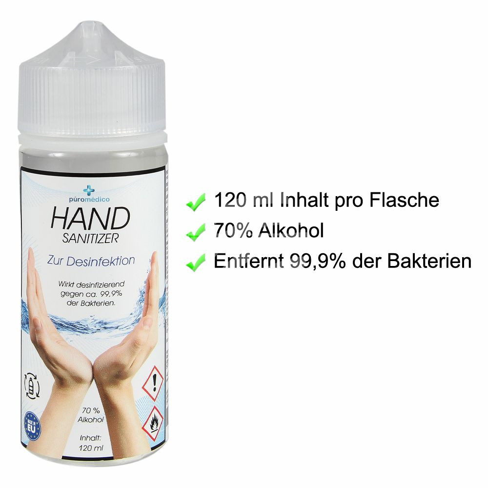 HAND-SANITIZER - Handdesinfektion - Hände-Desinfektionsmittel, 120 ml