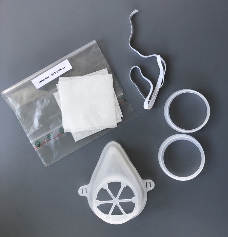 Mund-Nase-Bedeckung - Neuheit „FaireMasken“, mit Filter, weiß