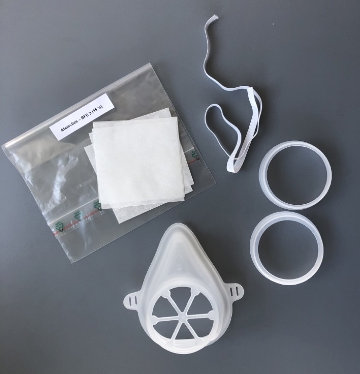 Einwegschutz, Mund-Nase-Bedeckung - Neuheit „FaireMasken“, mit Filter, weiß