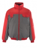 Gr.M MASCOT-Pilotenjacke, Bolzano, IMAGE, 240 g/m², anthrazit/rot