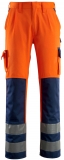 MASCOT-Warnschutz, Warn-Schutz-Arbeits-Berufs-Bund-Hose, OLINDA, MG290, orange/marine