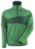 MASCOT-Kälteschutz, Fleecepullover mit kurzem Reißverschluss, 260 g/m², grasgrün/grün