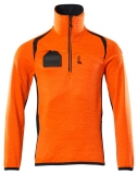 MASCOT-Warnschutz, Warn-Fleecepullover, ACCELERATE SAFE, high vis orange/schwarzblau