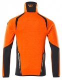MASCOT-Warnschutz, Warn-Fleecepullover, ACCELERATE SAFE, high vis orange/schwarzblau