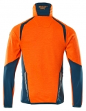 MASCOT-Warnschutz, Warn-Fleecepullover, ACCELERATE SAFE, high vis orange/dunkelpetroleum