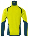 MASCOT-Warnschutz, Warn-Fleecepullover, ACCELERATE SAFE, high vis gelb/dunkelpetroleum