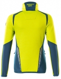 MASCOT-Warnschutz, Warn-Damen Fleecepullover, ACCELERATE SAFE, high vis gelb/dunkelpetroleum