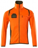 MASCOT-Warnschutz, Warn-Fleecepullover, ACCELERATE SAFE, high vis orange/moosgrün