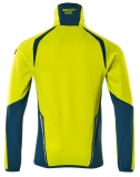 MASCOT-Warnschutz, Warn-Fleecepullover, ACCELERATE SAFE, high vis gelb/dunkelpetroleum