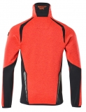 MASCOT-Warnschutz, Warn-Fleecepullover, ACCELERATE SAFE, high vis rot/schwarzblau