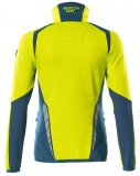 MASCOT-Warnschutz, Warn-Damen Fleecejacke, ACCELERATE SAFE, high vis gelb/dunkelpetroleum