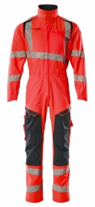MASCOT-Warnschutz, Warnschutz-Overall, Accel. Safe, warnrot/schwarzblau