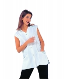 LEIBER-Jobwear, Hosenkasack, Arbeits-Berufs-Kasack, ohne Arm weiß