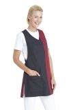 LEIBER-Jobwear, Überwurfschürze, Arbeits-Berufs-Schürze, schwarz/bordeaux