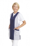 LEIBER-Jobwear, Überwurfschürze, Arbeits-Berufs-Schürze, Chasuble weiß/blau