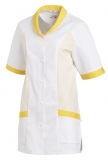 LEIBER-Jobwear, Hosenkasack, Arbeits-Berufs-Kasack, 1/2 Arm, weiß/gelb