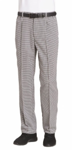 LEIBER-Jobwear, Damen- und Herren-Kochhose, schwarz/weiß-pepita, Gr. 90-110