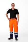 Gr.110 WATEX Warnschutzhose Arbeitshose Warnschutz Warnkleidung leuchtorange marine 270 g