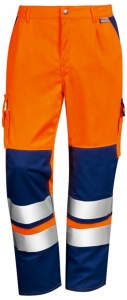 WATEX-Warnschutz-Bundhose, leuchtorange/marine