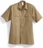 Gr.39/40 BP Hemd Arbeitshemd Berufshemd Workwear Herren Baumwoll Hemd 1 2 Arm sand