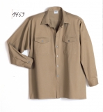 Gr.39/40 BP Arbeitshemd Berufshemd Workwear Herren Baumwoll Flanell Hemd sand ca 190g