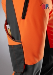 BP-Warnschutz, Warn-Superstretch-Hose für Herren, warnorange/anthrazit