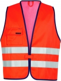 Gr.II ROFA-Warnschutz, Warn-Weste, Multinormen, Flamm- und Hitzeschutz, leuchtorange/marine