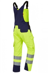 ROFA-Warnschutz, Warn-Latzhose, Vis Line, 340 g/m², leuchtgelb/marine