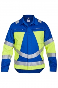 ROFA-Warnschutz, Warn-Jacke, Vis Line, 340 g/m², kornblau/leuchtgelb