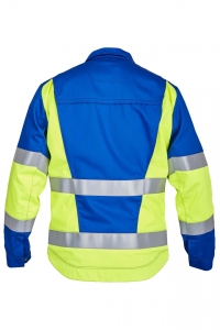 ROFA-Warnschutz, Warn-Jacke, Vis Line, 340 g/m², kornblau/leuchtgelb