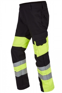 ROFA-Warnschutz, Warn-Bundhose, Vis Line, 340 g/m², anthrazit/leuchtgelb