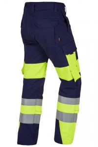 ROFA-Warnschutz, Warn-Bundhose, Vis Line, 340 g/m², marine/leuchtgelb